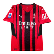 Theo Hernández 19 AC Milan Match Worn Home Shirt 2021-22