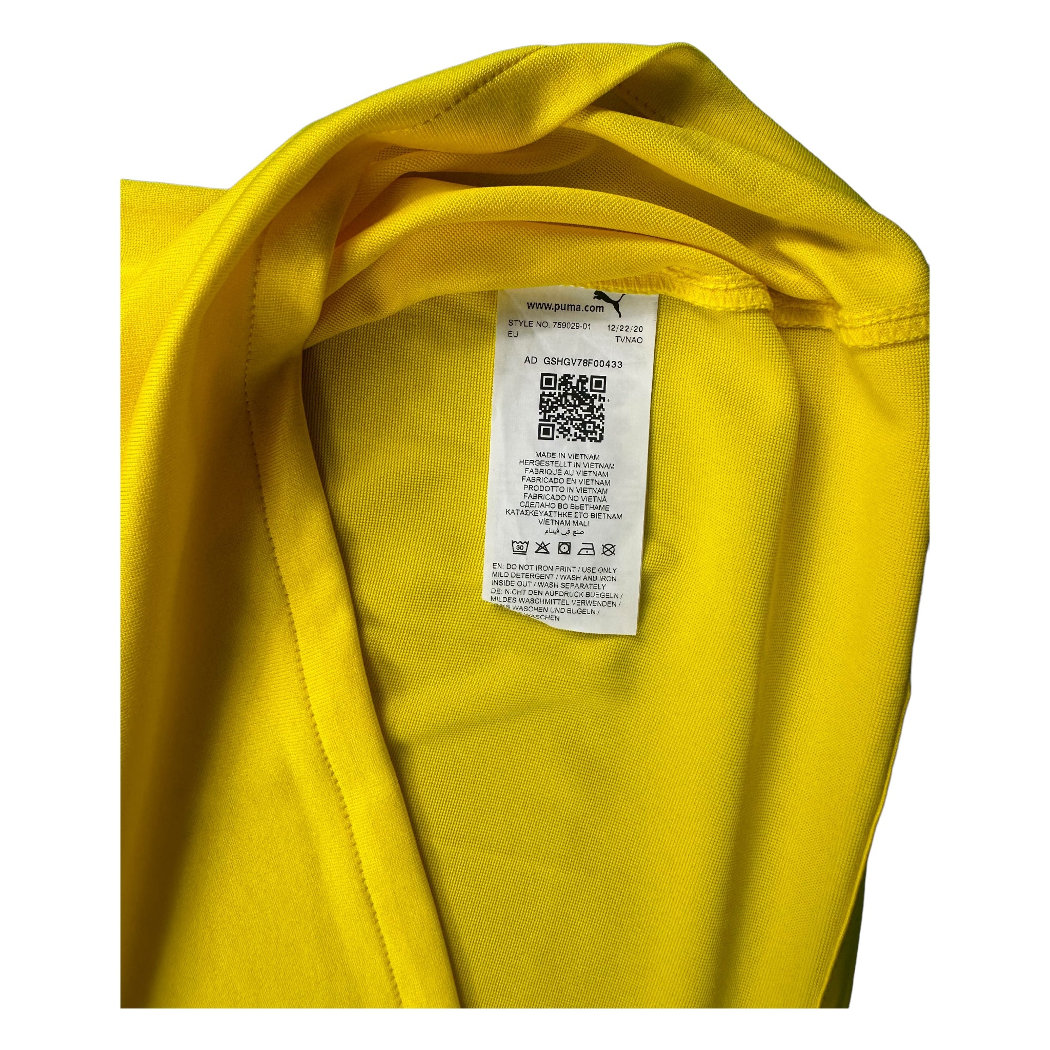 Erling Haaland 9 Borussia Dortmund Match Issue / Worn Home Shirt 2021-22