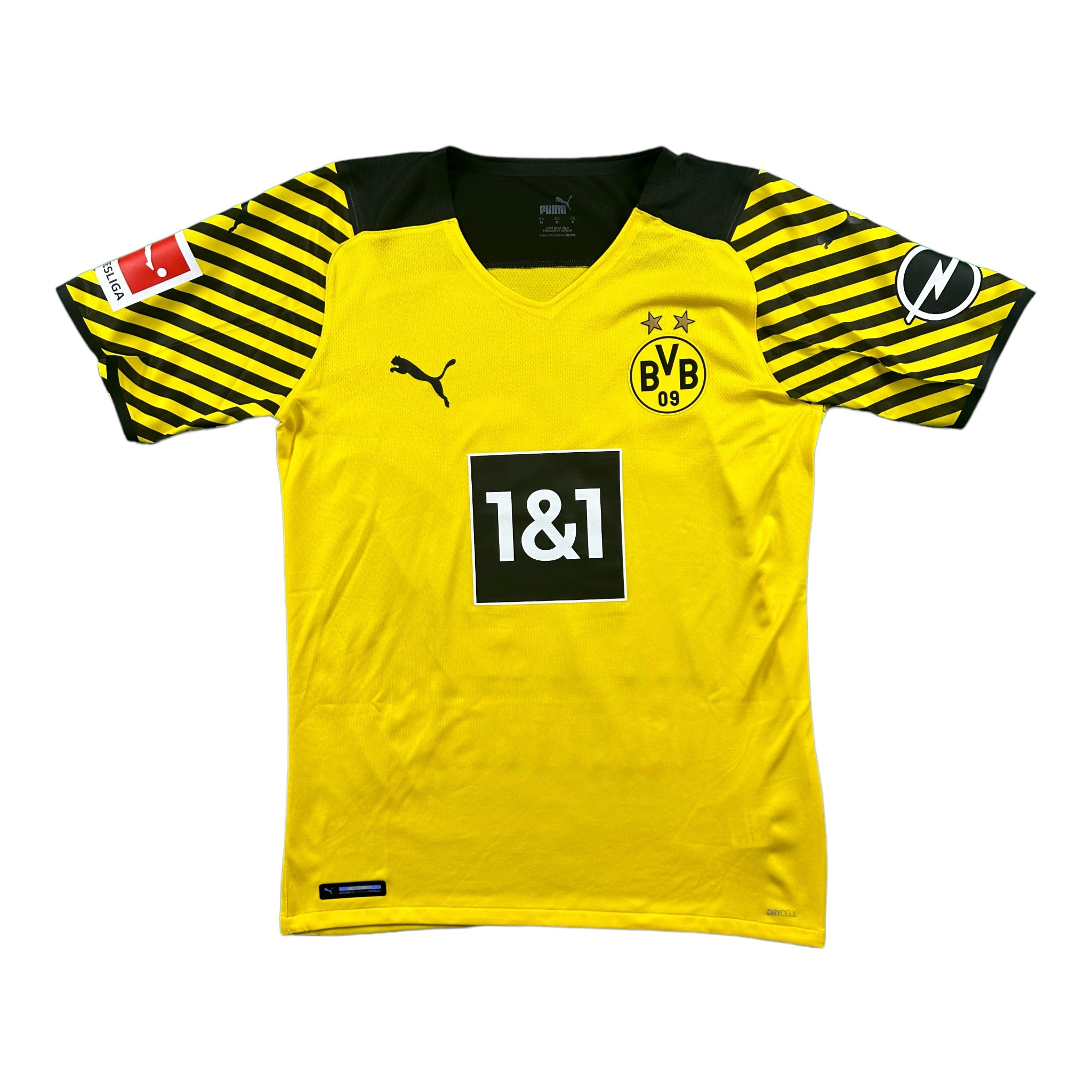 Jude Bellingham 22 Borussia Dortmund Match Issue / Worn Home Shirt 2021-22