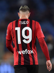 Theo Hernández 19 AC Milan Match Worn Home Shirt 2021-22