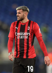 Theo Hernández 19 AC Milan Match Worn Home Shirt 2021-22