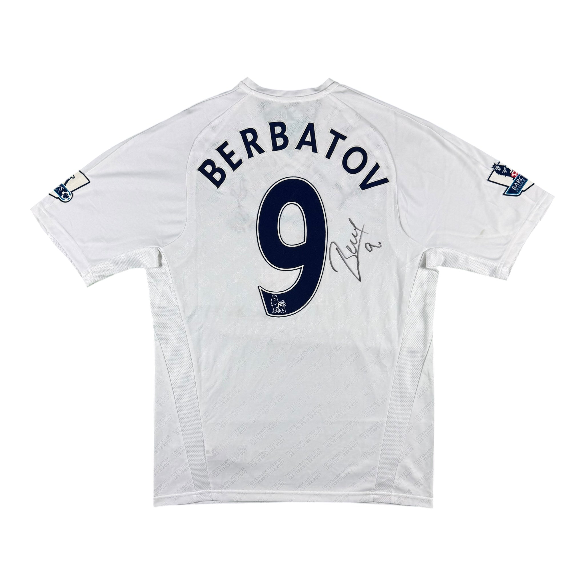 Match Issue / Worn Signed Shirt Dimitar Berbatov 9 Tottenham Hotspur 2007-08