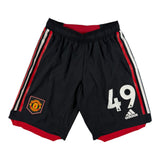 Match Issue / Worn Shorts Alejandro Garnacho 49 Manchester United Away 2022-23