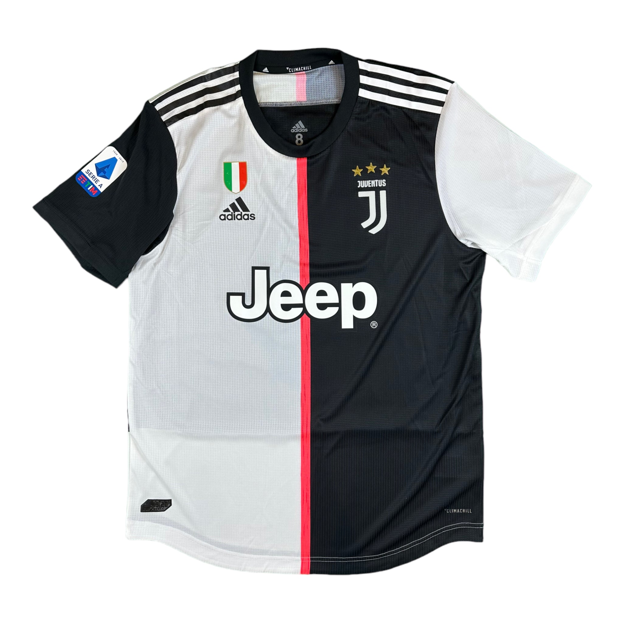 Giorgio Chiellini 3 Juventus Match Issue / Worn Home Shirt 2019-20