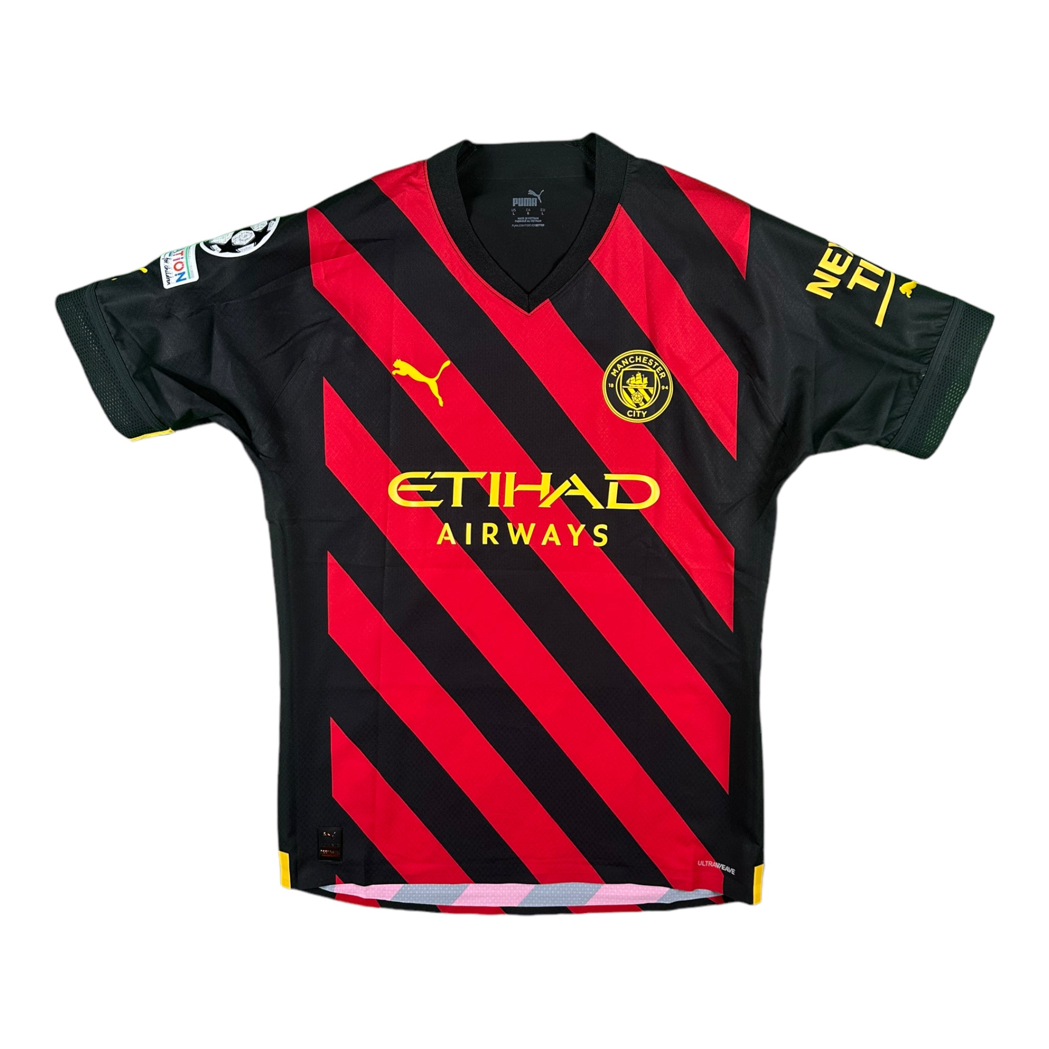 Erling Haaland 9 Manchester City Match Issue / Worn Away Shirt 2022-23