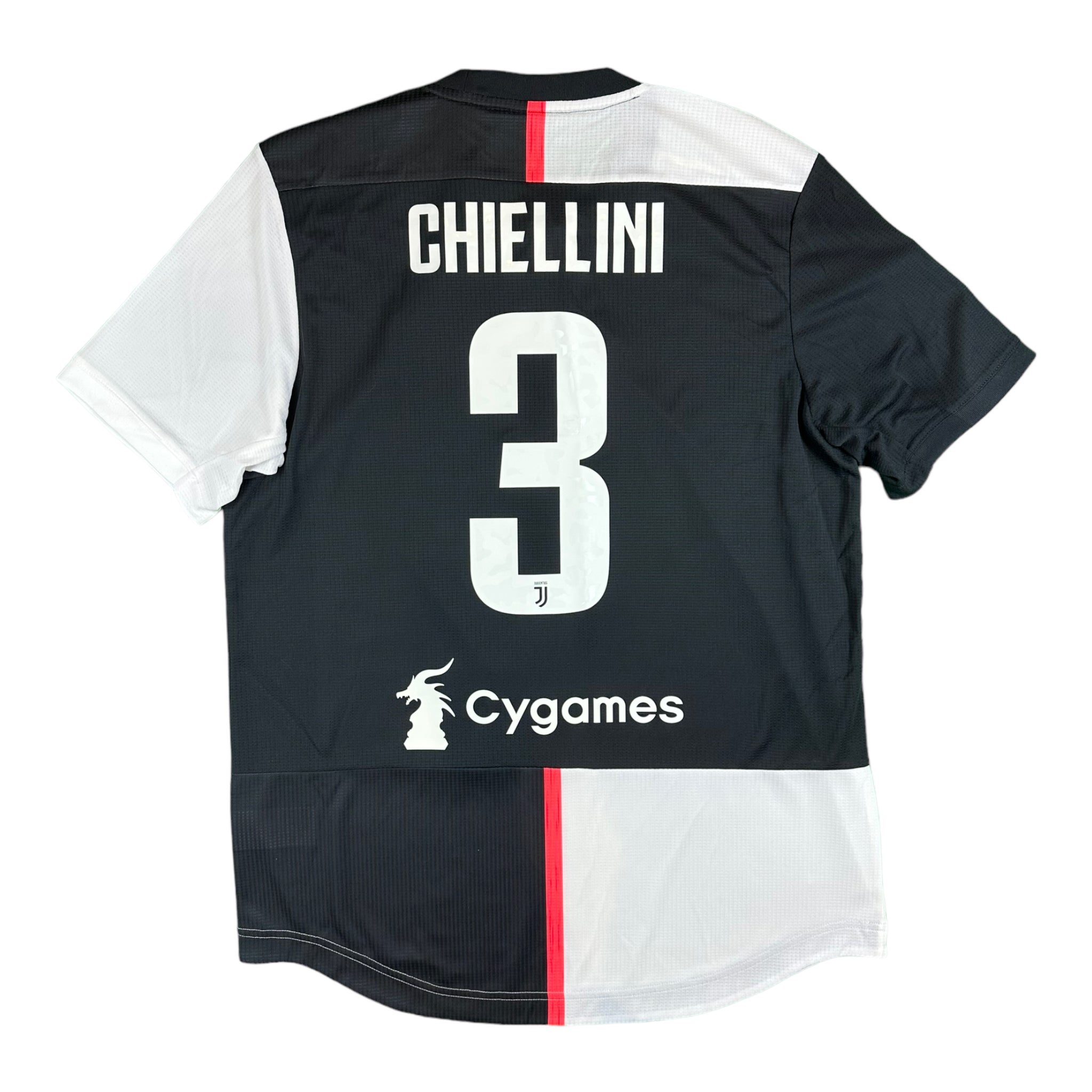 Giorgio Chiellini 3 Juventus Match Issue / Worn Home Shirt 2019-20