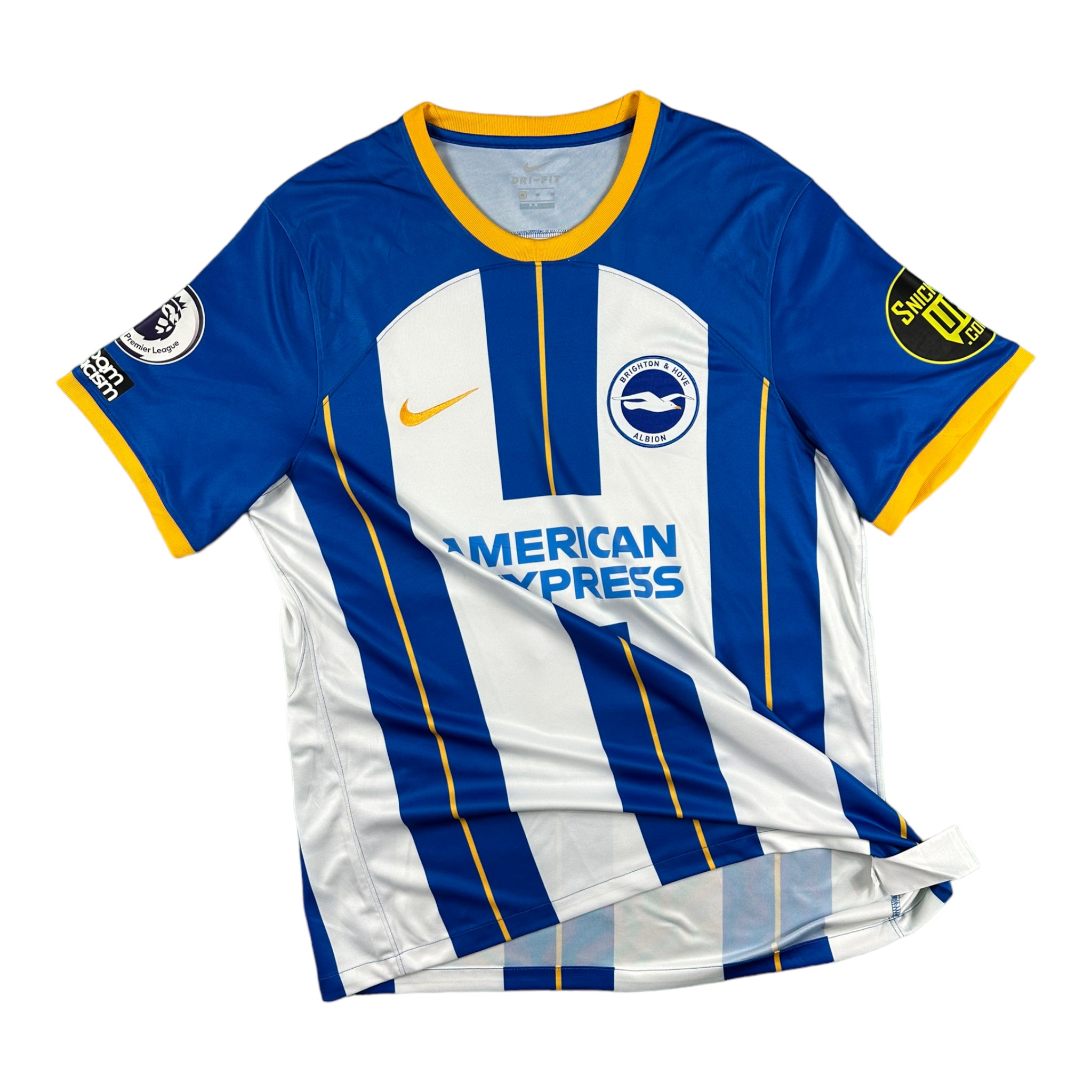 Lewis Dunk 5 Brighton & Hove Albion Match Issue / Worn Signed Home Shirt 2022-23 (Incl. Signing Proof)