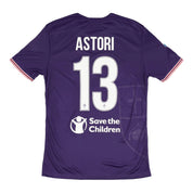 Davide Astori 13 Fiorentina Match Issue / Worn Home Shirt 2017-18
