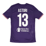 Davide Astori 13 Fiorentina Match Issue / Worn Home Shirt 2017-18