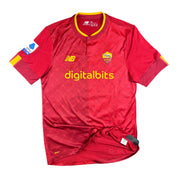Bryan Cristante 4 AS Roma Signed Match Worn Unwashed Home Shirt 2022-23
