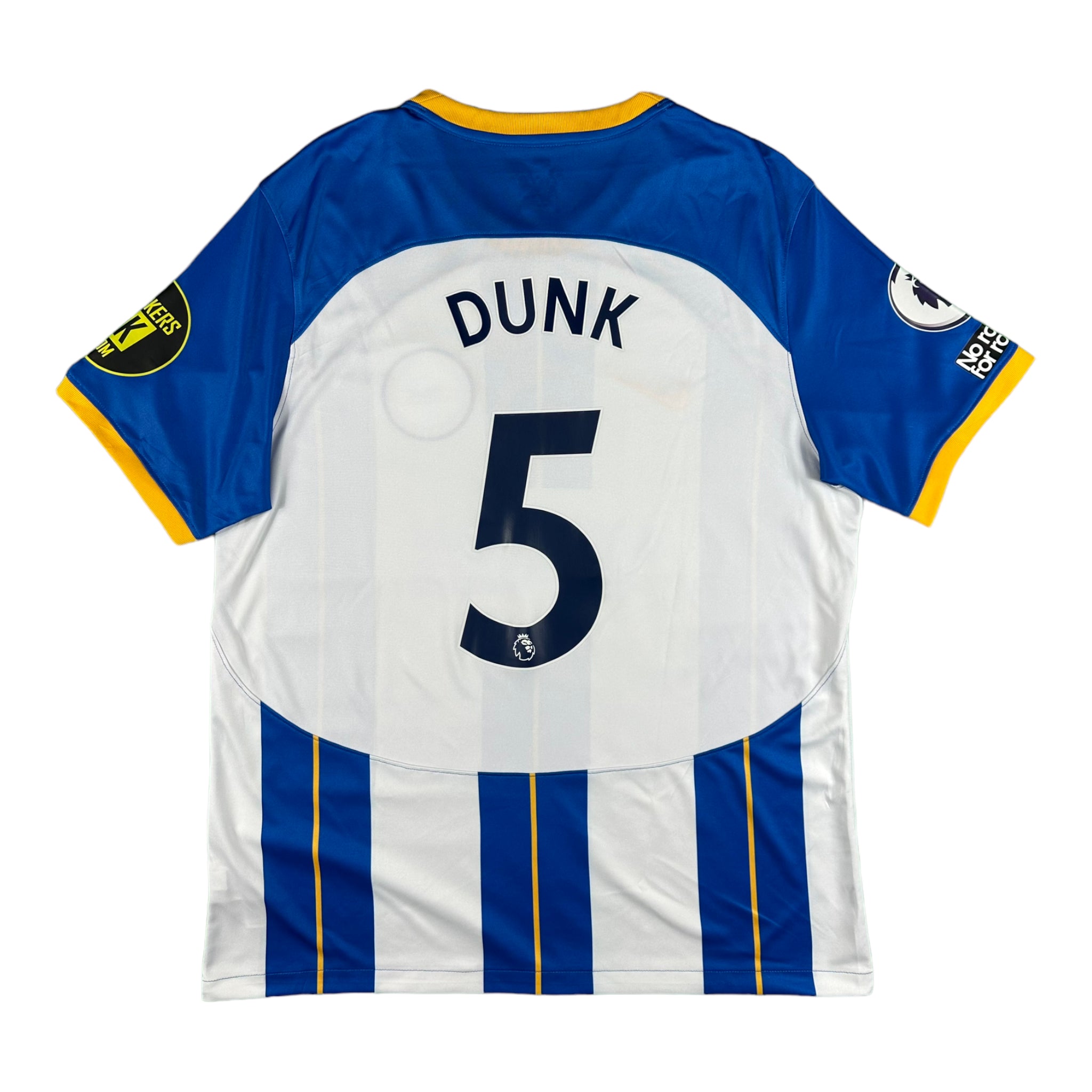 Lewis Dunk 5 Brighton & Hove Albion Match Issue / Worn Signed Home Shirt 2022-23 (Incl. Signing Proof)