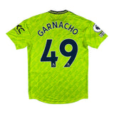 Alejandro Garnacho 49 Manchester United Match Issue / Worn Third Shirt 2022-23