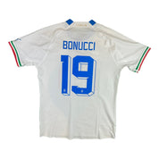Leonardo Bonucci 19 Italy Match Issue Worn Away Shirt 2022