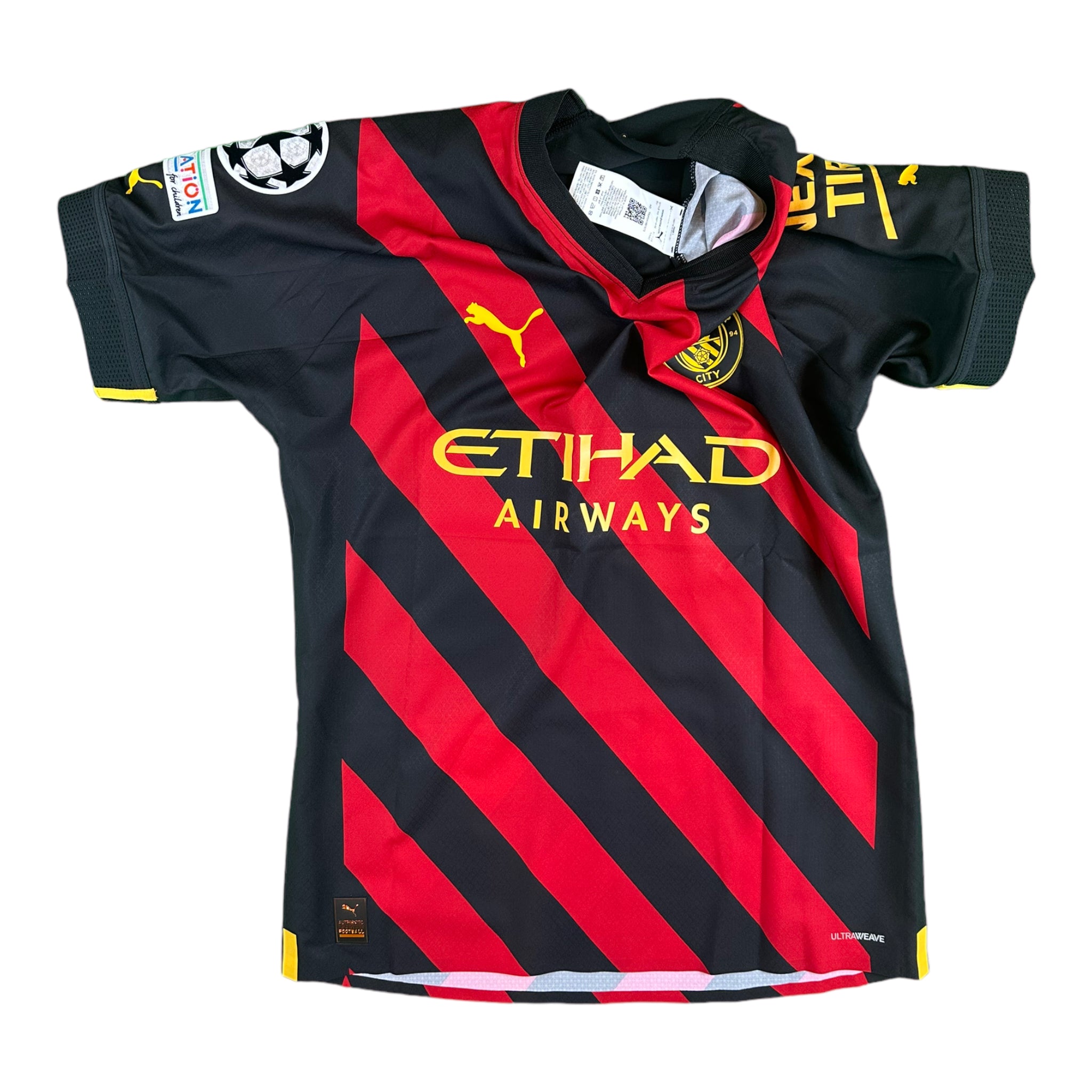 Phil Foden 47 Manchester City Match Issue / Worn Away Shirt 2022-23