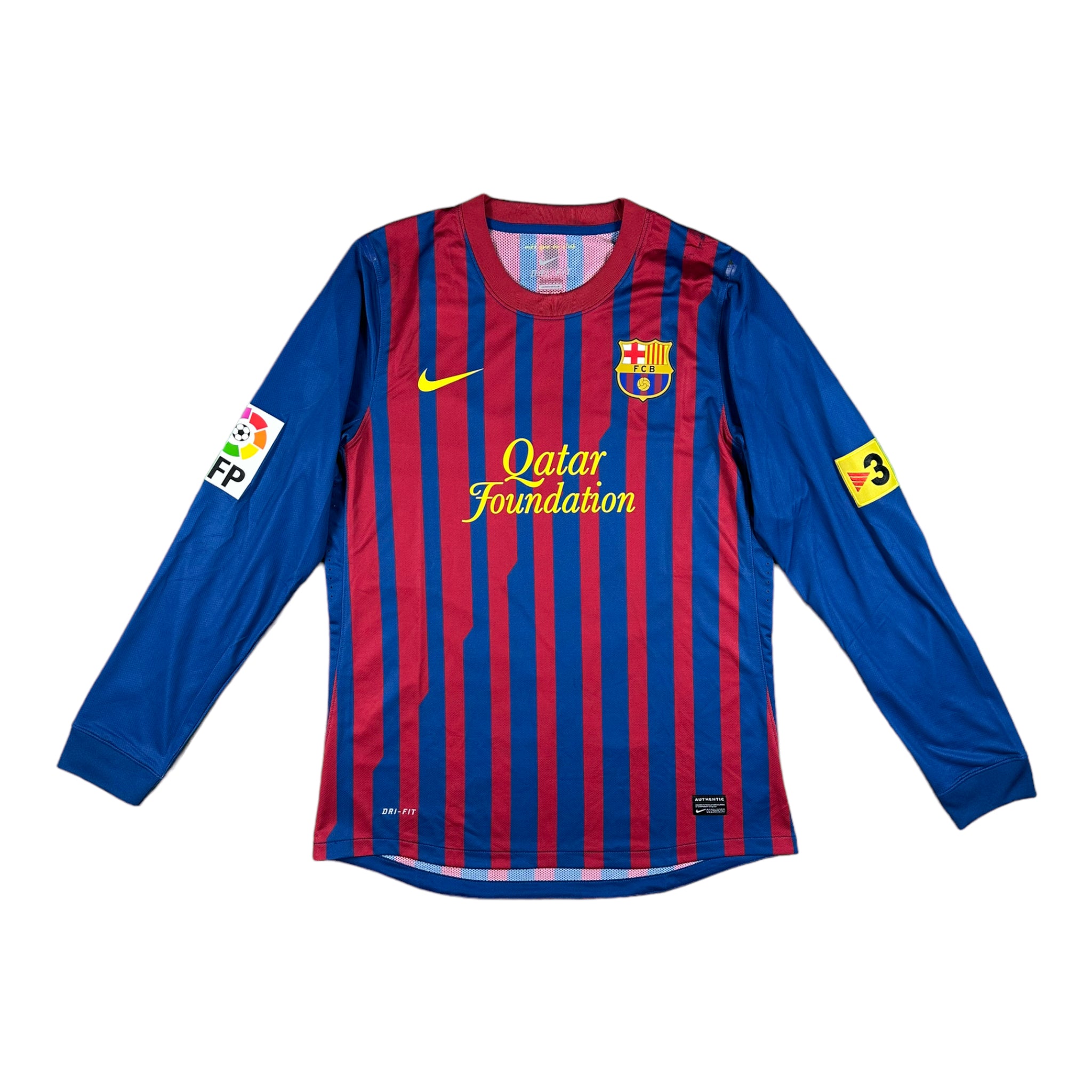 Gerard Piqué 3 FC Barcelona Match Issue / Worn Home Shirt 2011-12