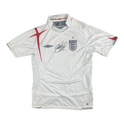 Signed Shirt Steven Gerrard England Official Umbro Home 2005-07