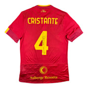 Bryan Cristante 4 AS Roma Signed Match Worn Unwashed Home Shirt 2022-23