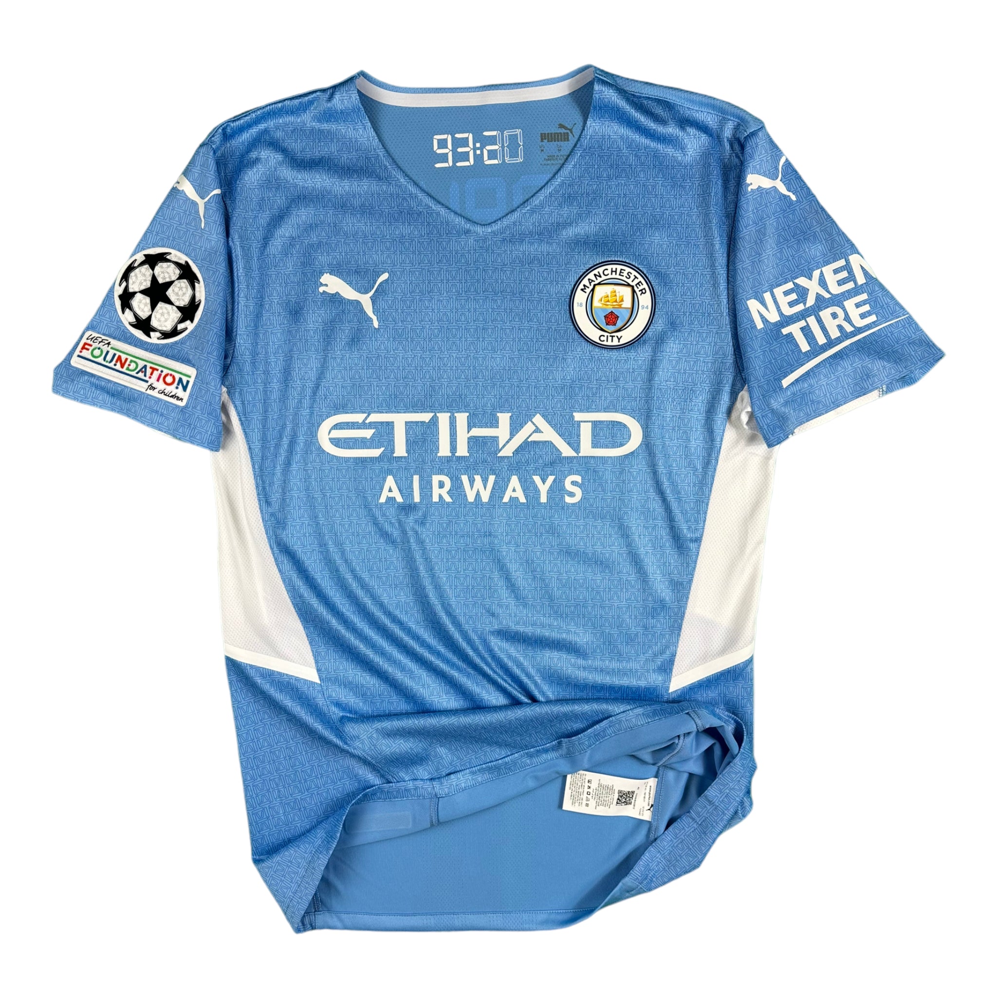 Kevin De Bruyne 17 Manchester City Match Issue / Worn Home Shirt 2021-22