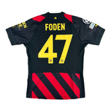 Phil Foden 47 Manchester City Match Issue / Worn Away Shirt 2022-23