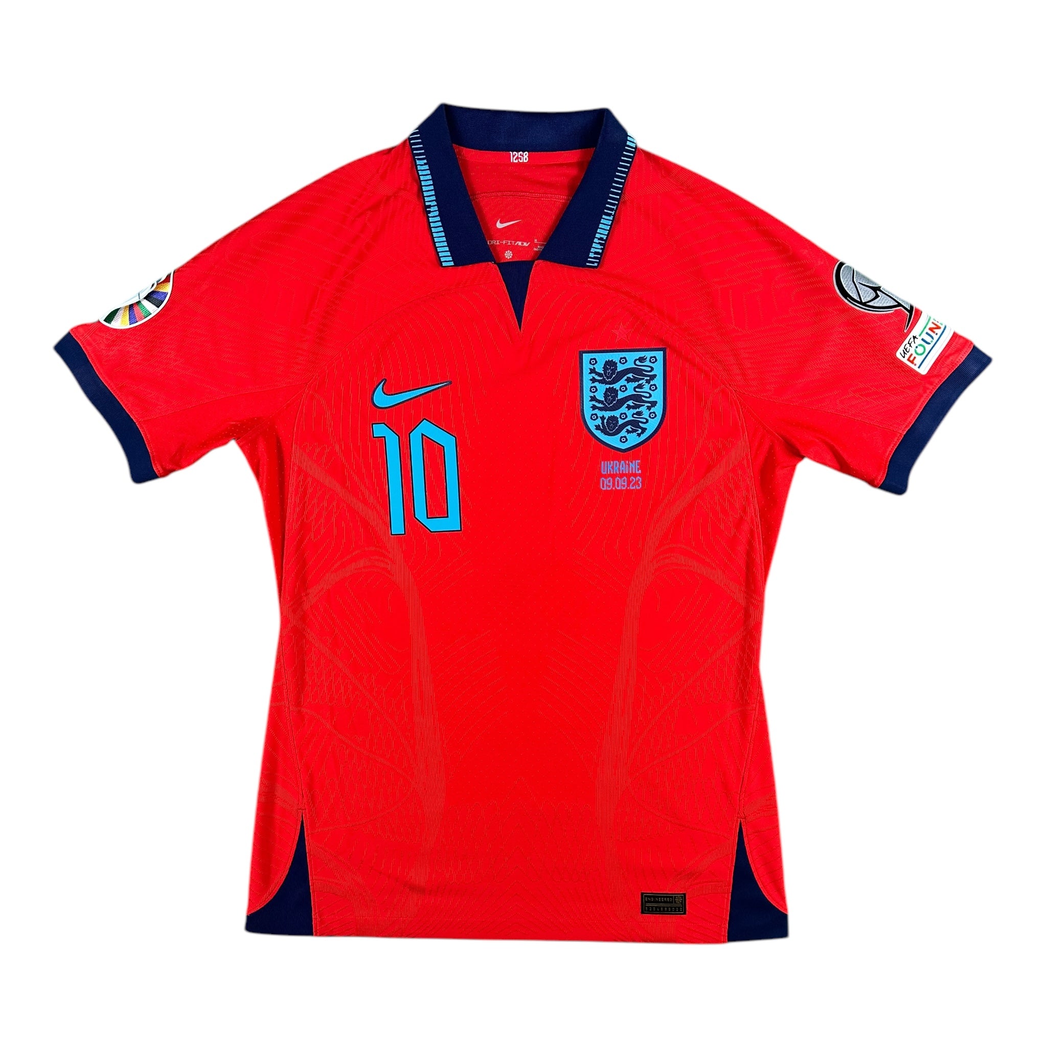 Jude Bellingham 10 England Match Issue / Worn Away Shirt 2023