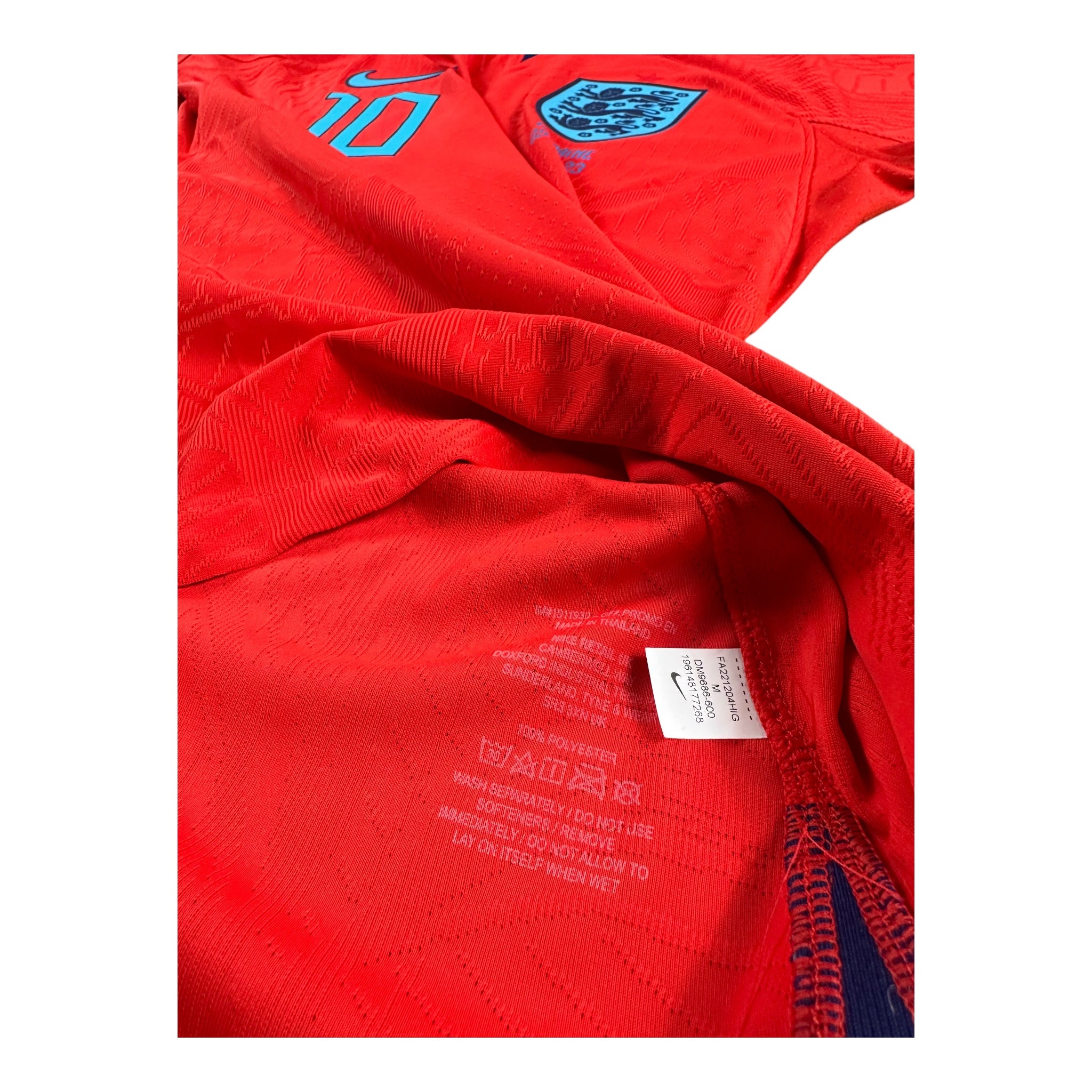 Jude Bellingham 10 England Match Issue / Worn Away Shirt 2023