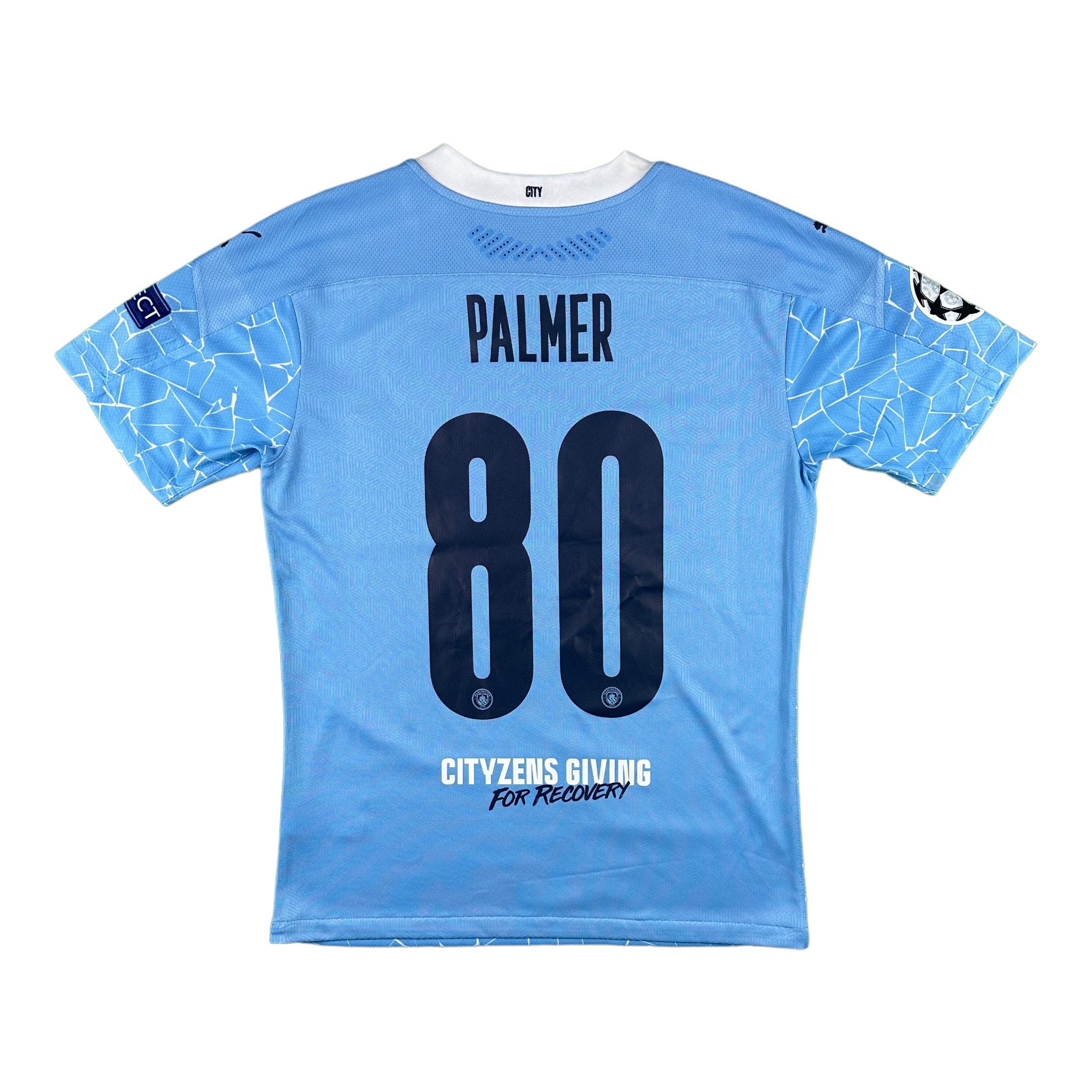 Cole Palmer 80 Manchester City 'Champions League Final 2021' Match Issue Home Shirt 2020-21