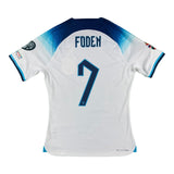 Phil Foden 7 England Match Issue / Worn Home Shirt 2023
