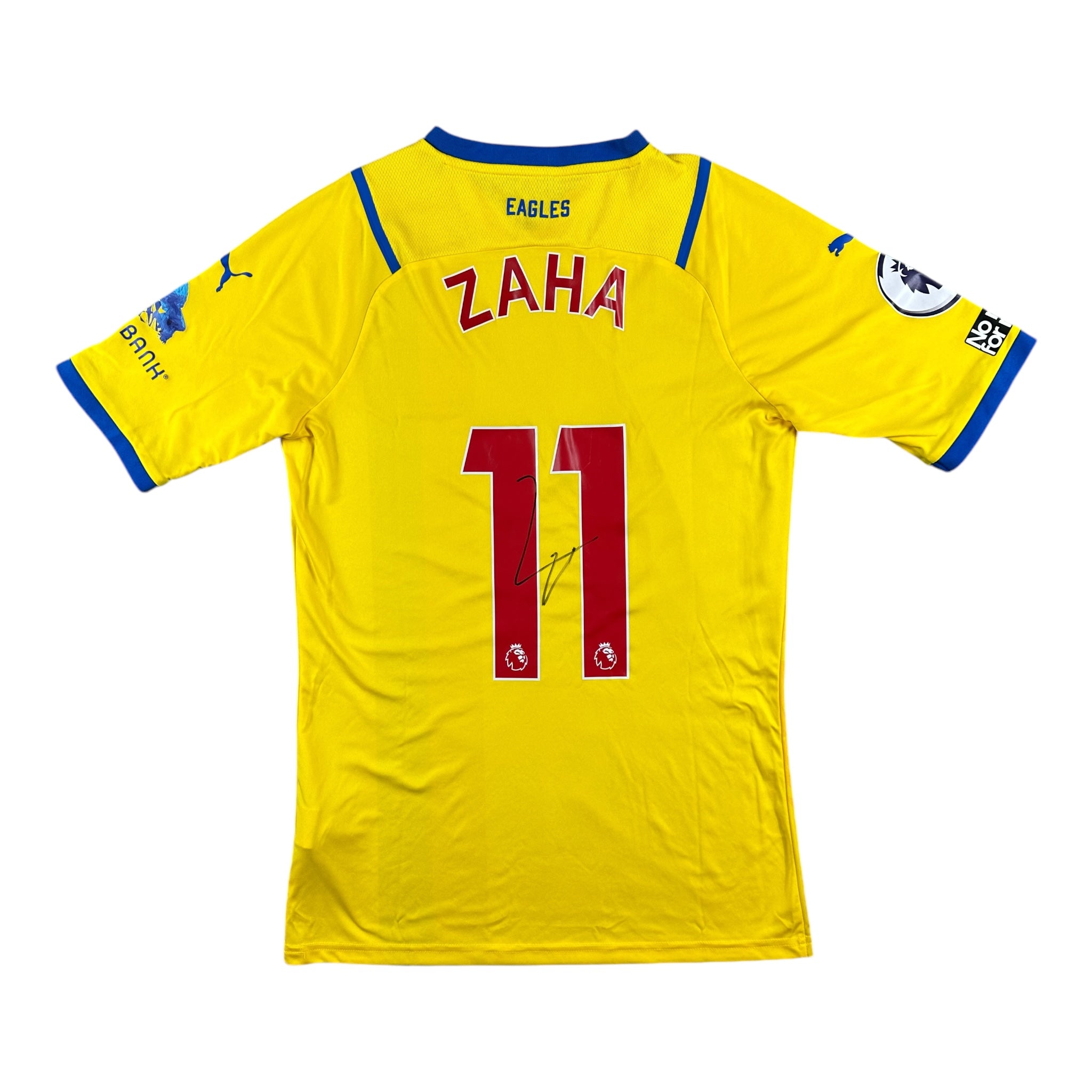 Match Issue / Worn Signed Shirt Wilfried Zaha 11 Crystal Palace Away 2021-22