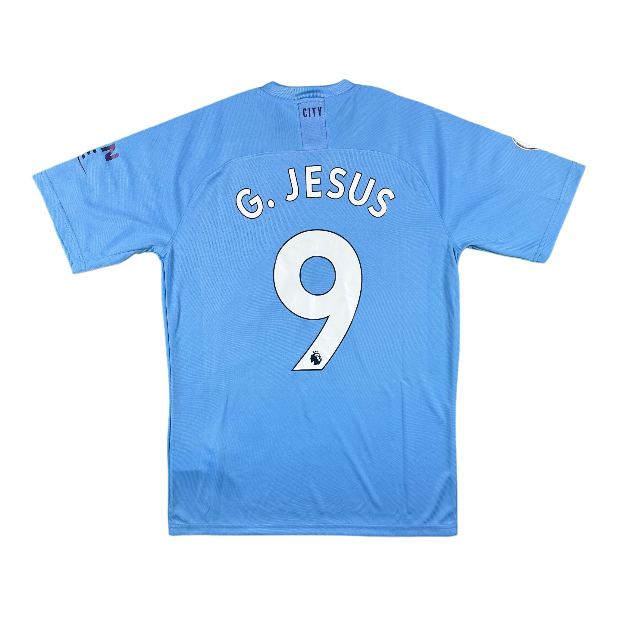 Gabriel Jesus 9 Manchester City Match Issue / Worn Home Shirt 2019-20