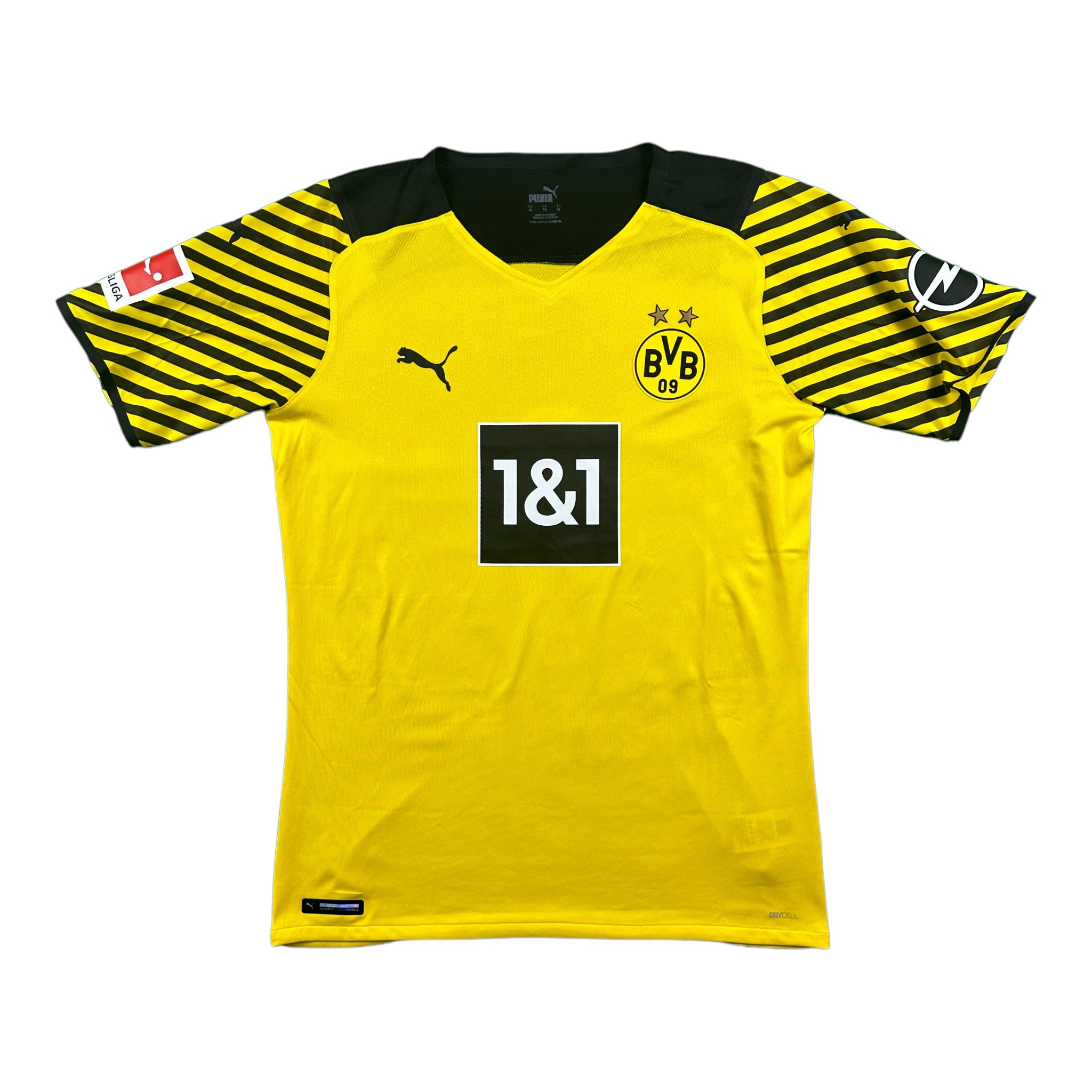 Erling Haaland 9 Borussia Dortmund Match Issue / Worn Home Shirt 2021-22