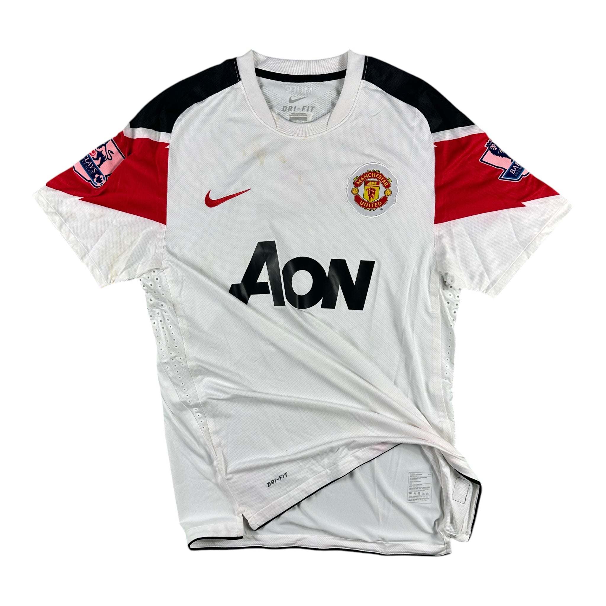 Owen Hargreaves 4 Manchester United Match Issue / Worn Away Shirt 2010-11