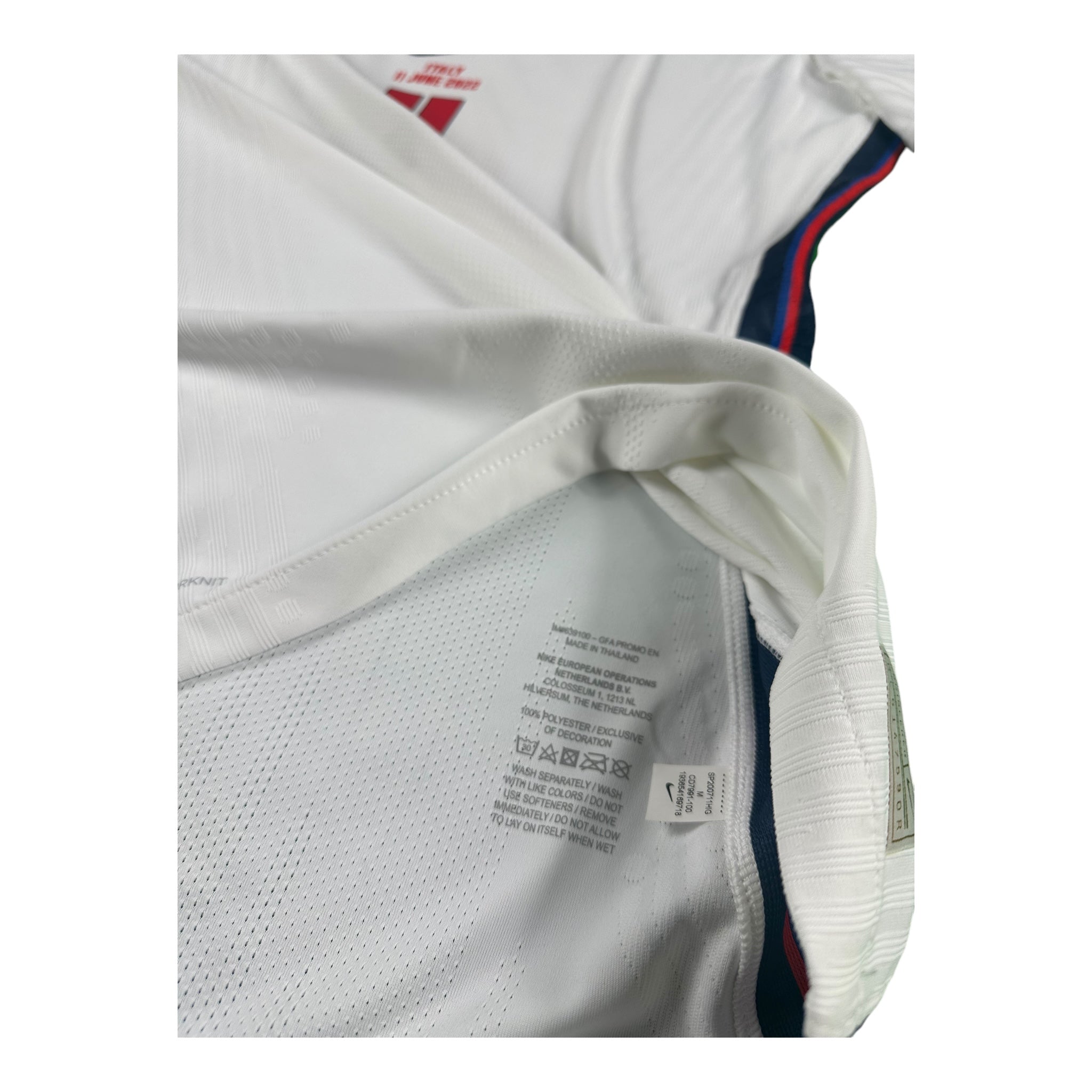Declan Rice 4 England Match Issue / Worn Home Shirt 2022
