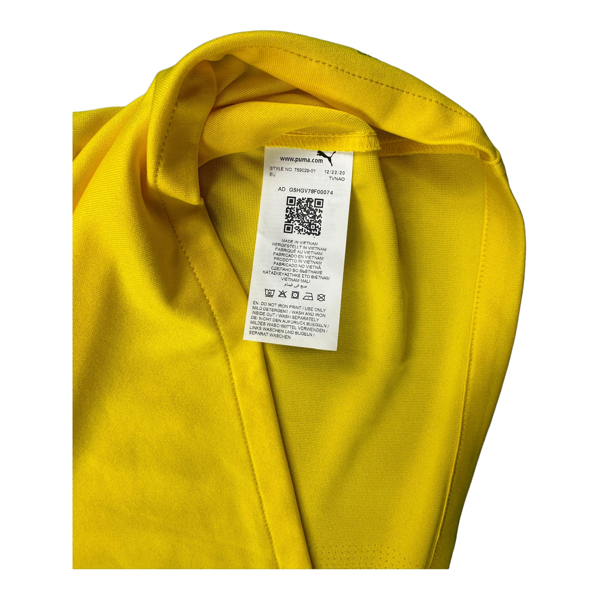 Jude Bellingham 22 Borussia Dortmund Match Issue / Worn Home Shirt 2021-22