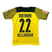 Jude Bellingham 22 Borussia Dortmund Match Issue / Worn Home Shirt 2021-22