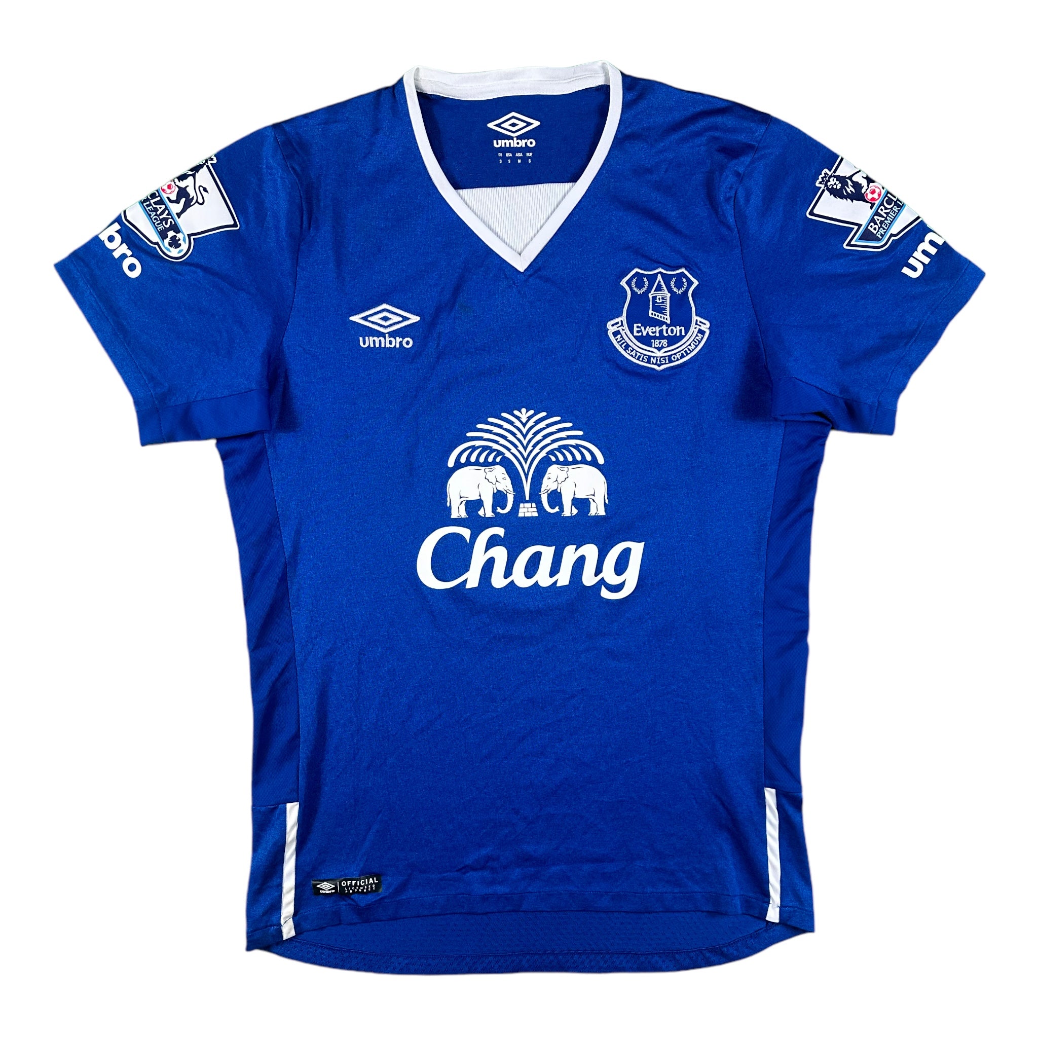 Leighton Baines 3 Everton Match Issue / Worn Home Shirt 2015-16