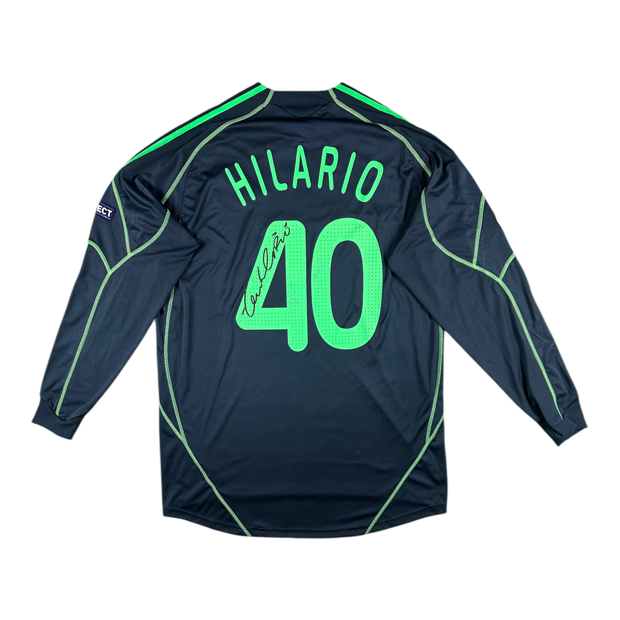 Henrique Hilário 40 Chelsea FC Match Issue / Worn Home Goalkeeper Shirt 2009-10