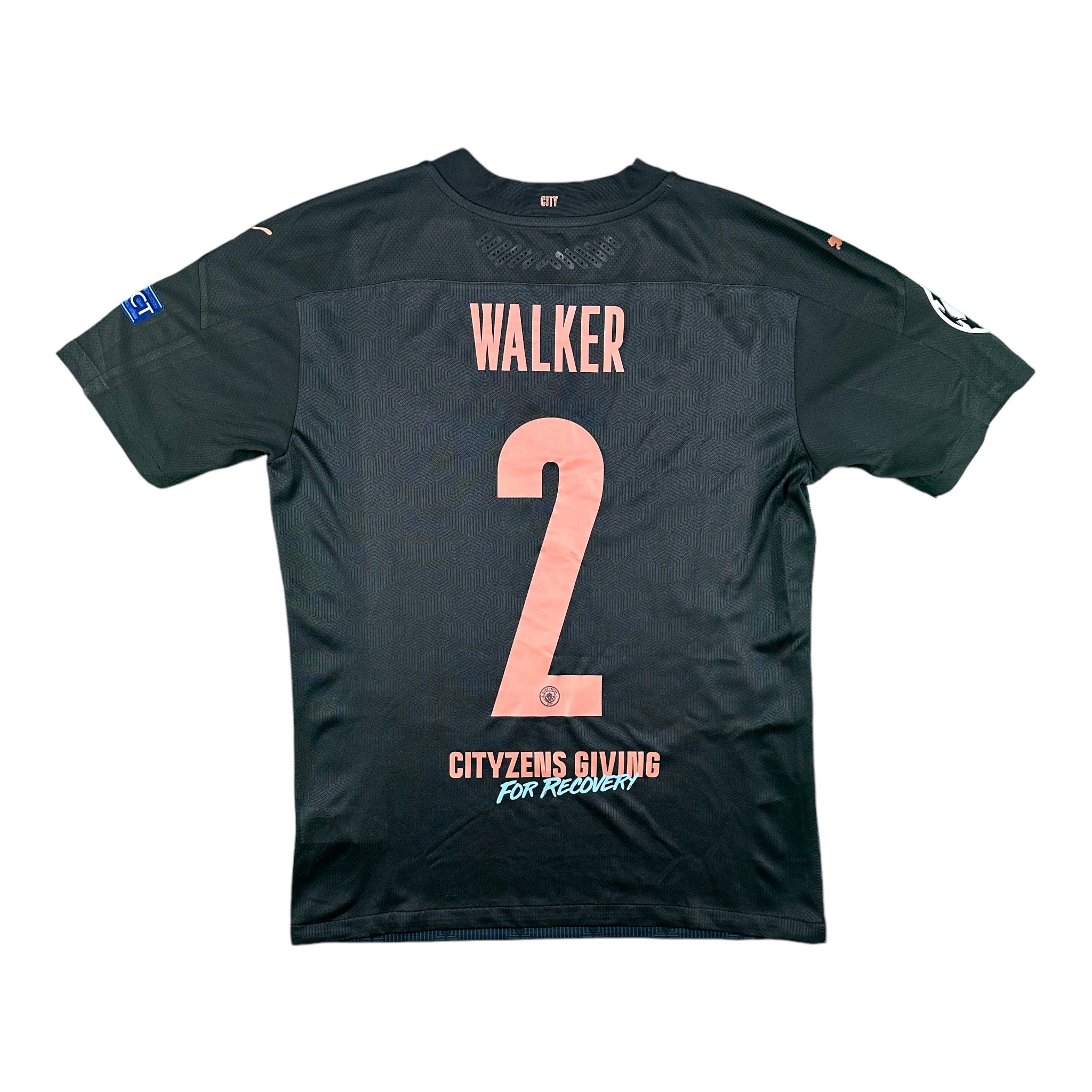 Kyle Walker 2 Manchester City Match Issue / Worn Away Shirt 2020-21