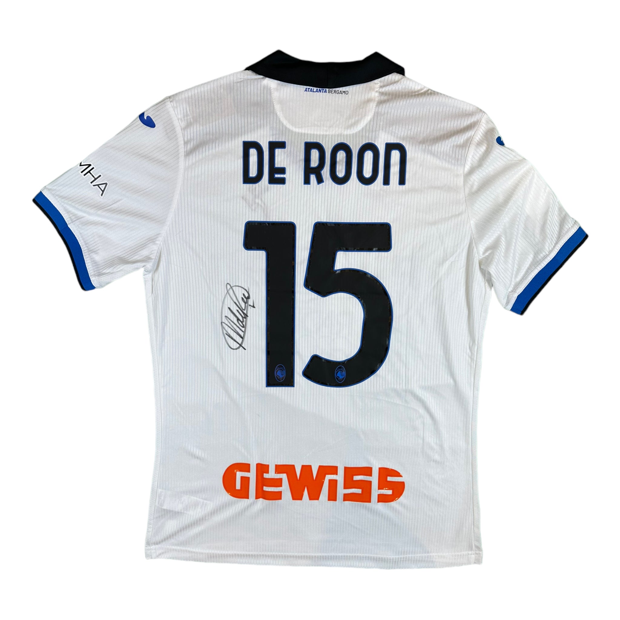 Signed Shirt Marten de Roon 15 Atalanta Official Authentic Away 2022-23