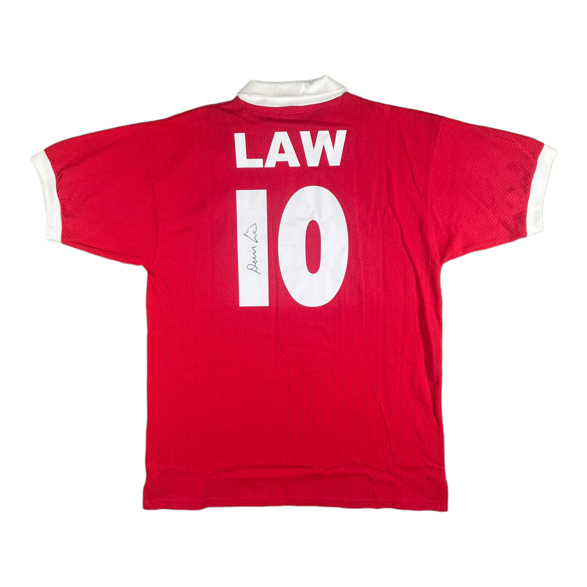 Signed Shirt Photoproof Denis Law Manchester United Home 1970s